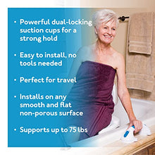 Load image into Gallery viewer, Carex Suction Shower Grab Bar – 12” Ultra Grip Shower Handle - Dual Locking Grab Bars for Bathtubs and Showers – Seniors, Disabled, Handicap, Elderly Assistance Product
