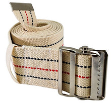 Load image into Gallery viewer, Secure SGBM-60S Patient Transfer and Walking Gait Belt with Metal Buckle and Belt Loop Holder for Caregiver, Nurse, Therapist, etc. (60&quot; x 2&quot; (Beige/Striped))
