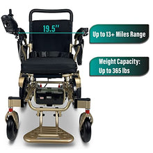 Load image into Gallery viewer, MALISA Electric Wheelchair, Automatic Folding Power Wheelchair for Adults, Foldable Motorized Wheel Chair with Remote Control, Portable Lightweight All Terrain Electric Wheelchairs (Bronze Frame)
