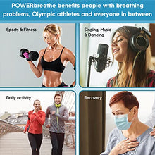 Load image into Gallery viewer, POWERbreathe - Breathing Exercise Device, Breathing Trainer and Therapy Tool to Strengthen Breathing Muscles and Help Lung Capacity, Handheld Inspiratory Muscle Trainer - Blue, Medium Resistance
