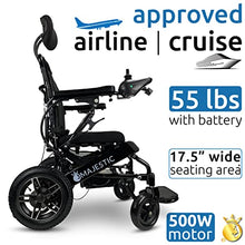 Load image into Gallery viewer, 2021 Limited Edition Remote Control Foldable Electric Wheelchair Mobility Aid Lightweight Motorized Power Wheelchairs (17.5&quot; Wide)
