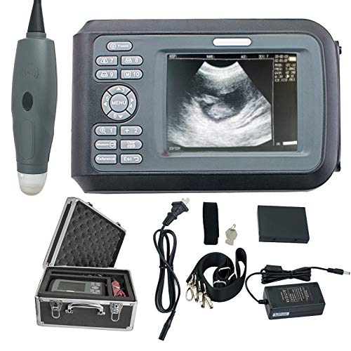 Fencia Veterinary Ultra-Sound Scanner kit Vet Ultra Sound Machine for Dog Pregnancy, Rechargeable Smart B-Ultrasound Handscan with 3.5MHz Mechanical Sector Probe for Animals Pets【US】