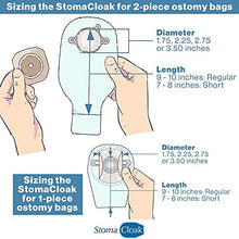 Load image into Gallery viewer, Stomacloak | Ostomy Bag Cover | for Two Piece Pouches | Ileostomy and Colostomy Bag Covers and Supplies | Odor Reducing (Black, 3.50 Regular)
