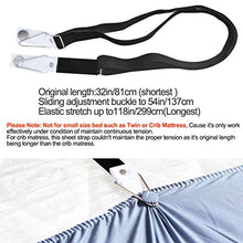 Load image into Gallery viewer, Siaomo Bed Sheet Holder Straps Fasteners Clips Special for Thick Sheet Adjustable Fitted Sheets Straps Grippers Suspenders for Sofa Cover Mattress Cover (4pcs/Set Black)
