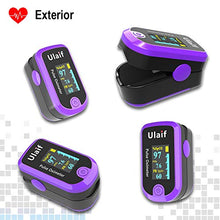 Load image into Gallery viewer, Finger Pulse Oximeter Fingertip, Portable Blood Oxygen Saturation Monitor for Heart Rate and SpO2 Level, Pulse Ox,Oximetro, O2 Monitor Finger for Oxygen,(Purple)
