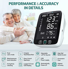 Load image into Gallery viewer, ALL NEW 2021 LAZLE Blood Pressure Monitor - Automatic Upper Arm Machine &amp; Accurate Adjustable Digital BP Cuff Kit - Largest Backlit Display - 200 Sets Memory, Includes Batteries, Carrying Case
