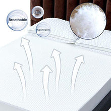 Load image into Gallery viewer, Waterproof Bamboo Mattress Protector King Size Mattress Pad Cover Cooling Mattress Protector Bed Mattress Cover Fitted 8&quot;-21&quot; Deep Pocket 3D Air Fabric Ultra Soft Breathable Noiseless Vinyl-Free
