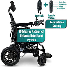 Load image into Gallery viewer, MALISA Premium Electric Wheelchair for Adults, Portable All Terrain Lightweight Wheelchairs, Foldable Motorized Power Wheel Chair, Electric Wheelchair with Remote Control (20&quot; Seat Width, Black)
