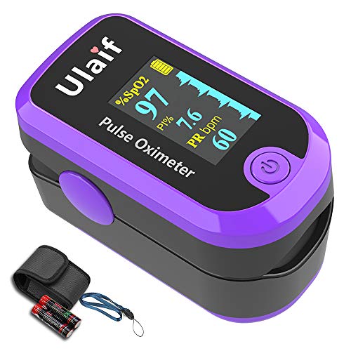 Finger Pulse Oximeter Fingertip, Portable Blood Oxygen Saturation Monitor for Heart Rate and SpO2 Level, Pulse Ox,Oximetro, O2 Monitor Finger for Oxygen,(Purple)