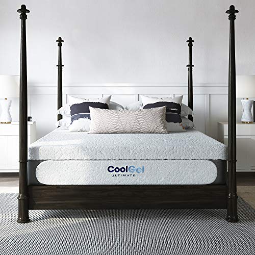Classic Brands Cool Gel Memory Foam 14-Inch Mattress with 2 BONUS Pillows | CertiPUR-US Certified | Bed-in-a-Box, King