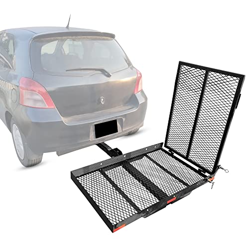 New Mobility Hitch Mounted Carrier For Wheelchair Electric Scooter Medical Disability With Rack Ramp - 400 lbs