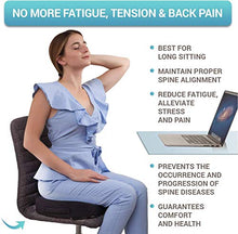 Load image into Gallery viewer, Seat Cushion Pillow for Office Chair - 100% Memory Foam Firm Coccyx Pad - Tailbone, Sciatica, Lower Back Pain Relief - Contoured Posture Corrector for Car, Wheelchair, Computer and Desk Chair
