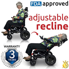 Load image into Gallery viewer, 2021 New Long Range Folding Ultra Lightweight Electric Power Wheelchair, Silla de Ruedas Electrica, Airline Approved, Heavy Duty, Mobility Motorized, Portable Power (17.5&quot; Seat Width)

