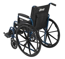 Load image into Gallery viewer, Drive Medical Blue Streak Wheelchair with Flip Back Desk Arms, Swing Away Footrests, 18 Inch Seat
