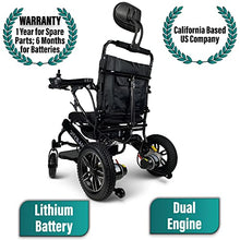 Load image into Gallery viewer, MALISA Premium Electric Wheelchair for Adults, Portable All Terrain Lightweight Wheelchairs, Foldable Motorized Power Wheel Chair, Electric Wheelchair with Remote Control (20&quot; Seat Width, Black)

