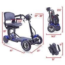 Load image into Gallery viewer, ActiWe Electric Powered Motorized Transformer 4 Wheel Mobility Scooter with Adjustable Seat for Adults- All Terrain 4x4 Off Road Folding Electric Wheelchair for Seniors
