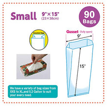 Load image into Gallery viewer, BOS Amazing Odor Sealing Disposable Bags for Diapers, Pet Waste or any Sanitary Product Disposal -Durable and Unscented (90 Bags) [Size: S, Color: White]
