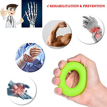 Load image into Gallery viewer, Hand Grip Strengthener, Finger Exerciser, Grip Strength Trainer (6 PCS) NEW MATERIAL Forearm grip workout, Finger Stretcher, Relieve Wrist &amp; Thumb Pain, Carpal tunnel, Great for Rock Climbing and More

