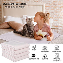Load image into Gallery viewer, Heavy Absorbency Washable Underpads, Pack of 4 Large Bed Pads, 34&quot; x 36&quot;, for use as Incontinence Bed Pads, Reusable pet Pads, Great for Dogs, Cats, Bunny &amp; Seniors, Made in The USA
