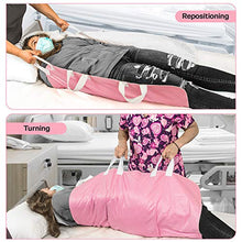 Load image into Gallery viewer, Atcha Ba Waterproof Positioning Bed Pad with 6 Handles, Reusable Incontinence Underpad, Washable Hospital and Home Care Sliding Sheet, 34” x 36” (1-Pack Pink)
