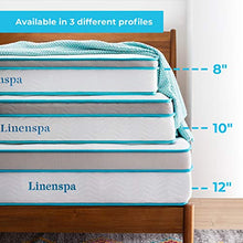 Load image into Gallery viewer, Linenspa 10 Inch Memory Foam and Innerspring Hybrid Medium Feel-Full Mattress, White
