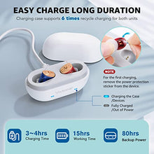 Load image into Gallery viewer, [New] Vivtone Rechargeable Hearing Amplifier to Aid Hearing for Adults &amp; Seniors, Easy Operation, with Portable Charging Case for 80 Hours Backup Power, Red &amp; Blue, Pair, AU01
