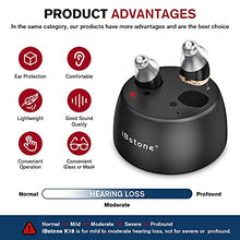 Load image into Gallery viewer, [Upgraded] iBstone Rechargeable Hearing Amplifier to Aid Adults Seniors Hearing, Mini Completely-in-Canal Hearing Aids with Waxguard Filter, Comfortable Wearing with Masks and Glasses, Black, Pair

