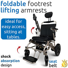Load image into Gallery viewer, Reclining Folding Ultra Lightweight Electric Power Wheelchair 500W Motor, Airline Approved and Air Travel Allowed, Heavy Duty, Mobility Motorized, Portable Wheel Chair

