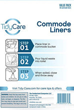 Load image into Gallery viewer, TidyCare Commode Liners for Bedside Portable Toilet Chair Bucket | Value Pack of 48 Disposable Waste Bags for Adults | Universal Fit
