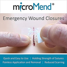 Load image into Gallery viewer, microMend Emergency Wound Closures Surgical Quality Laceration Repair Without Stitches - Think Ahead - Be Prepared - Add to Your Survival Kit, Camping Gear (Emergency Wound Closures)
