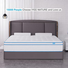 Load image into Gallery viewer, Queen Mattress,IYEE NATURE 10 Inch Queen Size Hybrid Mattress Individual Pocket Springs with Foam,Queen Bed in a Box with Breathable and Pressure Relief,Medium Firm,Bule
