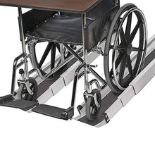 Load image into Gallery viewer, MABIS DMI Healthcare Portable Wheelchair and Threshold Ramp, Adjustable between 3 and 5 Feet Long and 4.5 inches Wide, Cover Included, 2 Each, Silver
