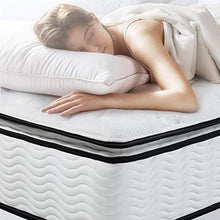 Load image into Gallery viewer, EASELAND King Size Mattress - 12 inch Bamboo Pillow Top Hybrid Mattress, Innerspring &amp; Gel Memory Foam Mattress in a Box - Individually Encased Pocket Coils for Supportive &amp; Pressure Relief
