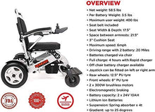 Load image into Gallery viewer, Porto Mobility Ranger Quattro XL 600W Motor Heavy Duty Ultra Exclusive Lightweight Foldable Electric Wheelchair, Weatherproof, Stronger, Longer Range Super Horse Power Dual Motorized All Terrain (XL)

