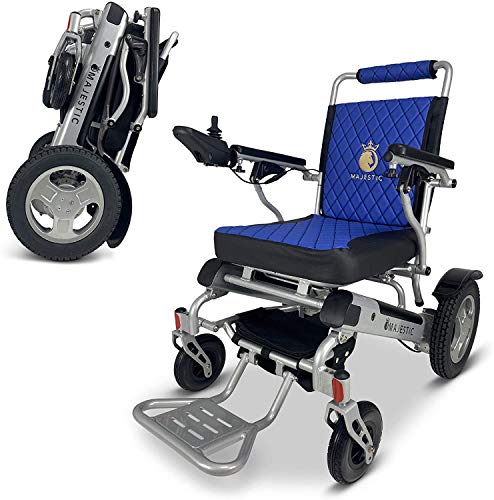 Foldable All Terrain Electric Wheelchair - Airline Approved Portable Compact Motorized Wheelchair 500W Powerful Motors Lightweight Mobility Aid Power Wheelchairs (20
