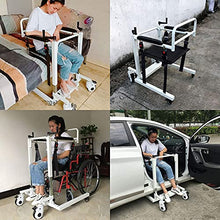 Load image into Gallery viewer, ZHDDM Steel Transport Wheelchair, Portable Patient Lift, Multifunctional Elderly Disabled Full Body Patient Transfer Lifter with Padded Seat - Use in Hospital, Home - Maximum Load 220lbs

