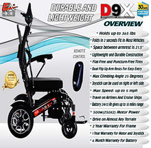 Load image into Gallery viewer, 5 Colors ONE Click Automatic Folding Lightweight Best Exclusive Motorized Electric Wheelchair Scooter, Airplane Travel Safe, Heavy-Duty Power Electric Wheelchair (21.5&#39;&#39; seat Width) (Black Automatic)
