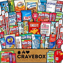 Load image into Gallery viewer, CraveBox Care Package (45 Count) Snacks Food Cookies Granola Bar Chips Candy Ultimate Variety Gift Box Pack Assortment Basket Bundle Mix Bulk Sampler Treats College Students Office Staff Back School
